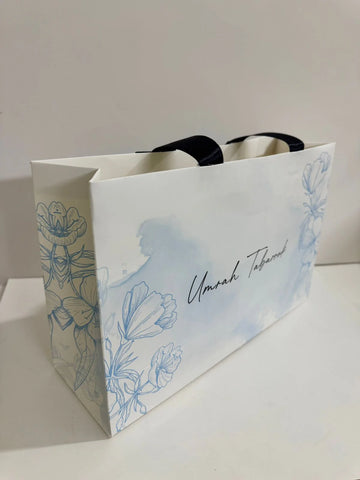 Large Bag ( Light Blue ) Umrah / Hajj Tabarruk Packaging