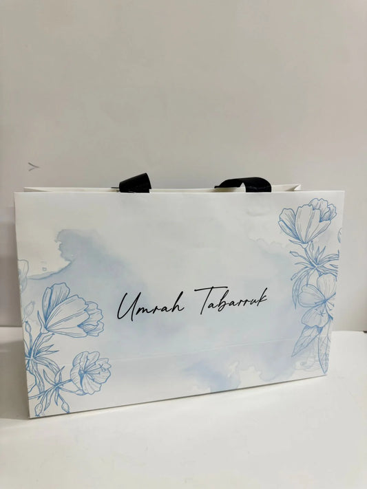 Large Bag ( Light Blue ) Umrah / Hajj Tabarruk Packaging