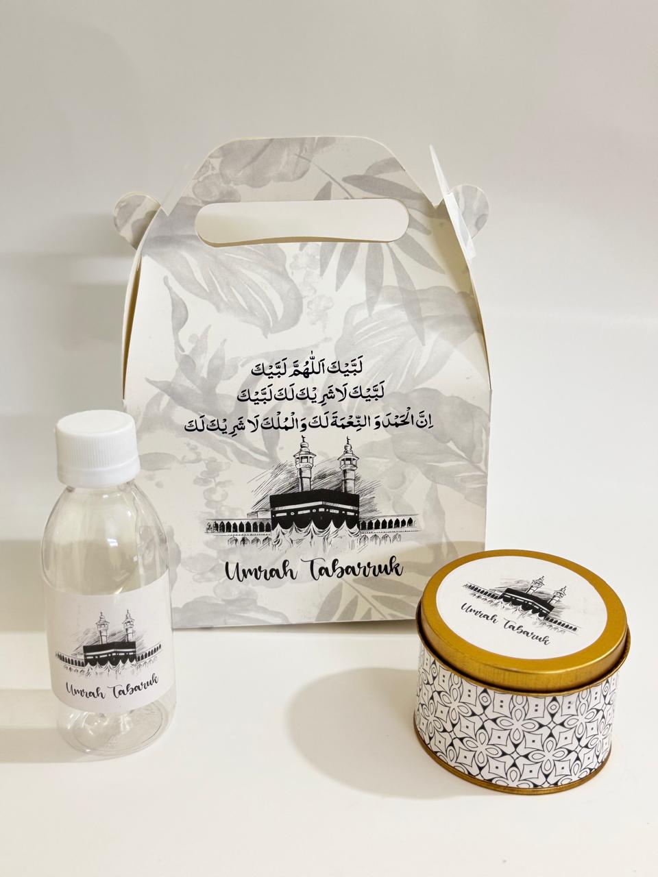 Small Set (Happy Meal Style Bag with Talbeeh) - Umrah / Hajj Tabarruk Packaging