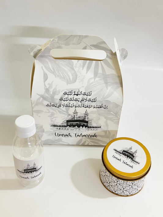 Small Set (Happy Meal Style Bag with Talbeeh) - Umrah / Hajj Tabarruk Packaging
