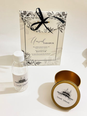 Small Set Gray Floral - Umrah / Hajj Tabarruk Packaging
