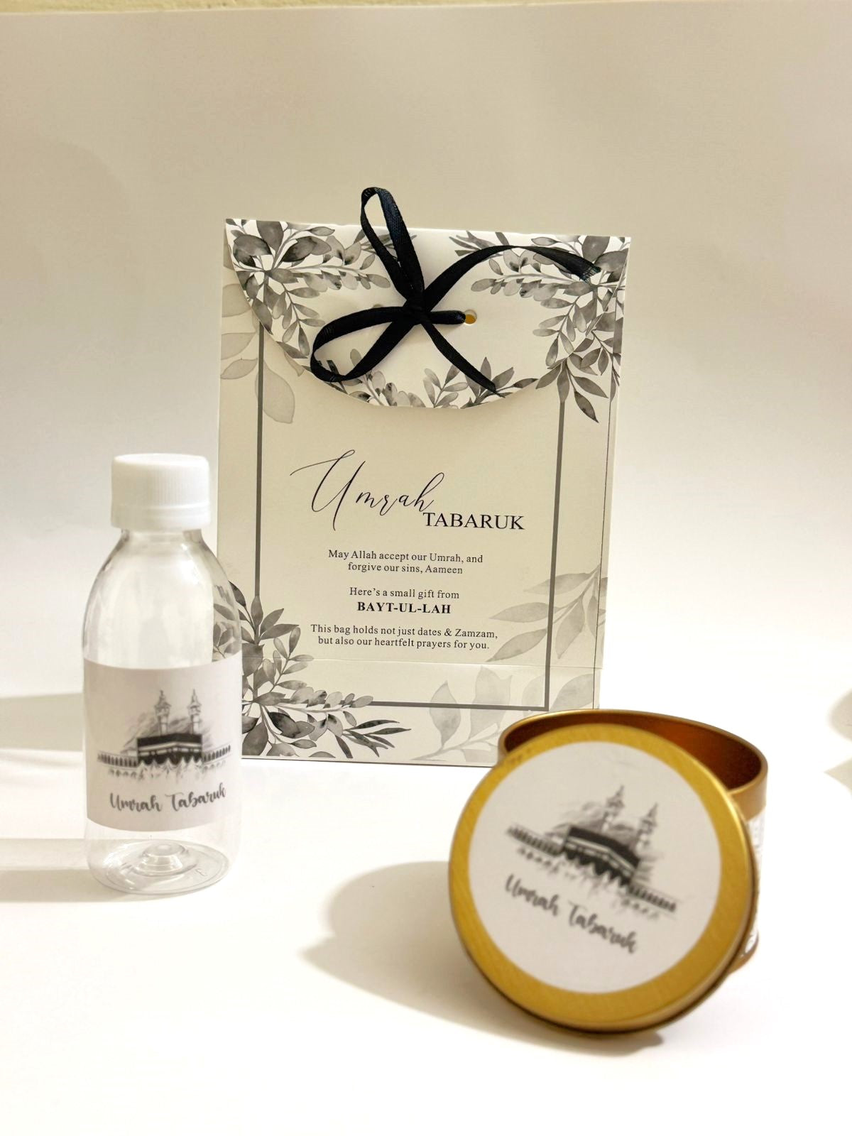 Small Set Gray Floral - Umrah / Hajj Tabarruk Packaging