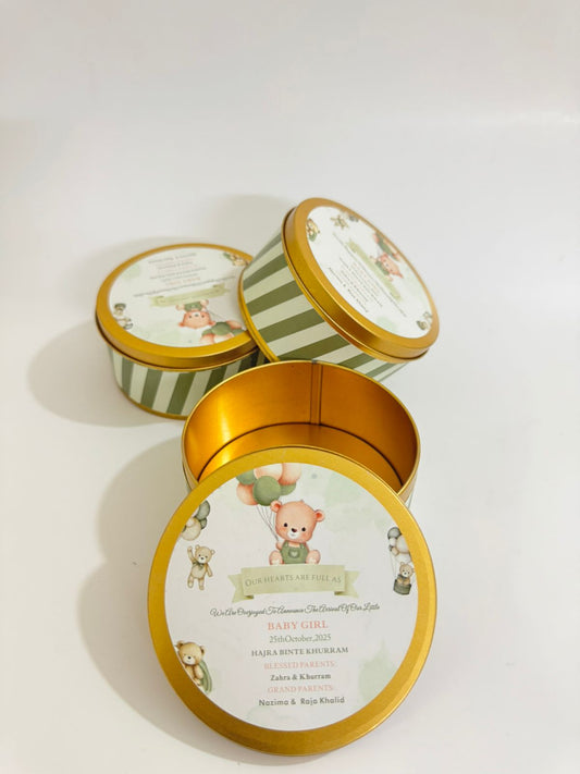 Baby Announcement Tin Box 250g
