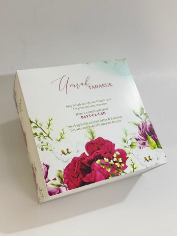 Card Box Red Floral - Umrah/Hajj Tabarruk Packaging