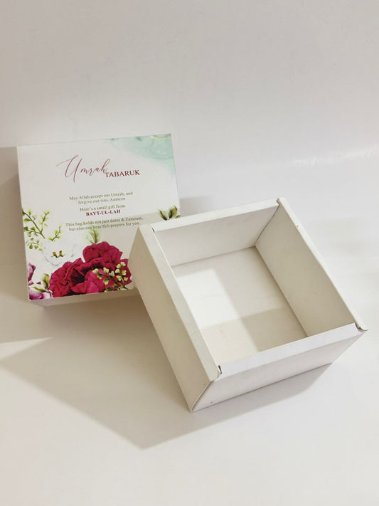 Card Box Red Floral - Umrah/Hajj Tabarruk Packaging