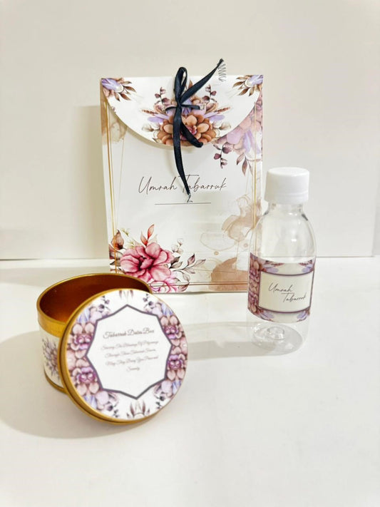 Small Set Purple Floral - Umrah / Hajj Tabarruk Packaging