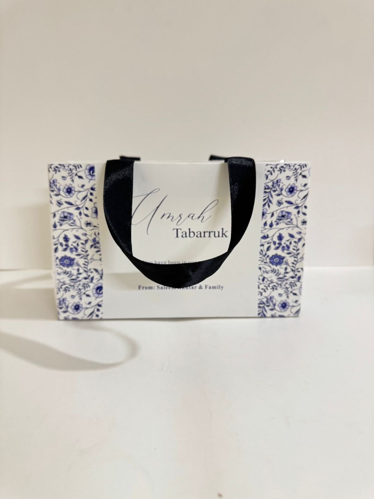 Medium Handle Bag ( Elegant Blue ) - Umrah / Hajj Tabarruk Packaging
