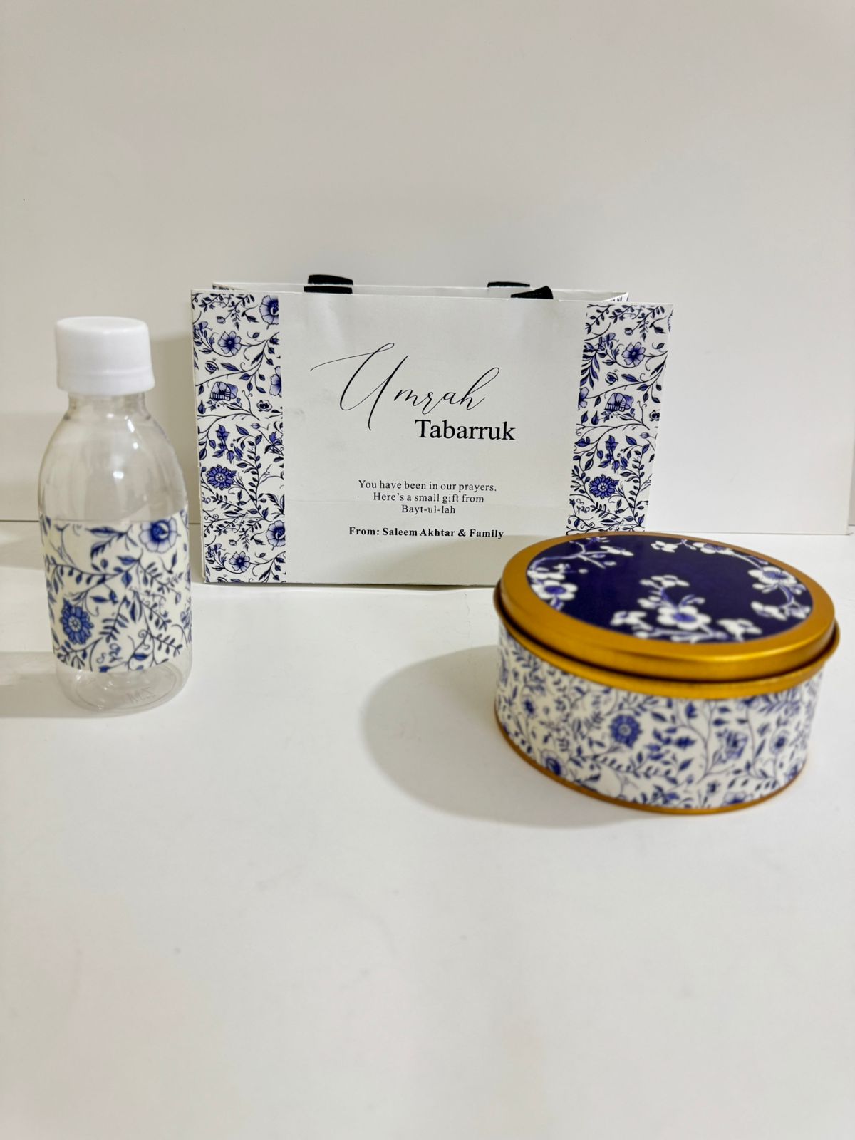 Medium Set (Hand Bag Style-Elegant Blue) - Umrah / Hajj Tabarruk Packaging