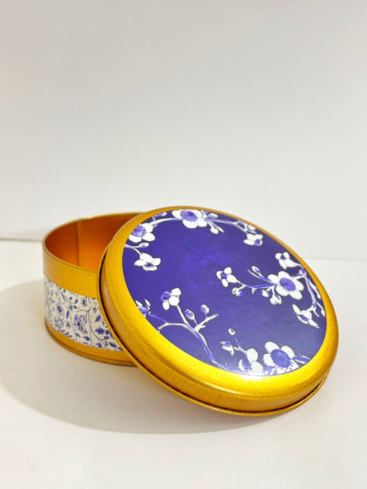 Half KG - Blue Elegant Tin Box - Umrah / Hajj Tabarruk