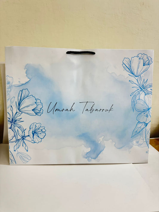 Extra Large Bag (Blue Floral) - Hajj / Umrah Tabarruk