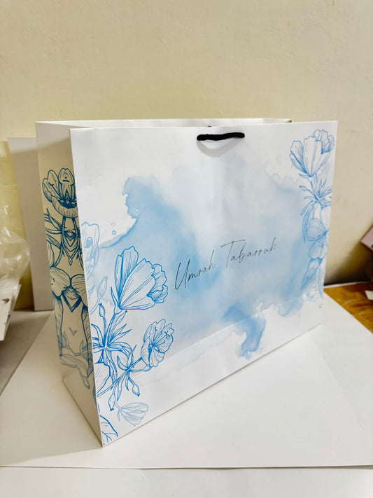 Extra Large Bag (Blue Floral) - Hajj / Umrah Tabarruk