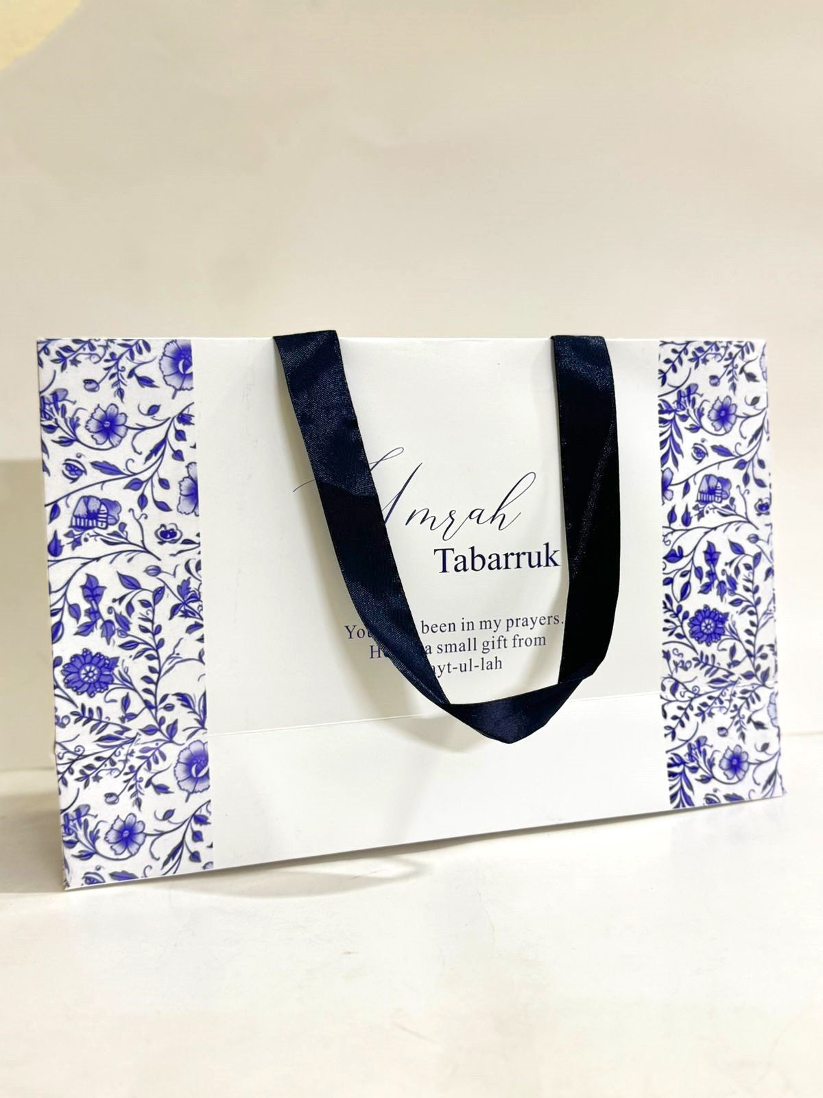 Large Bag Blue Elegant Umrah / Hajj Tabarruk Packaging