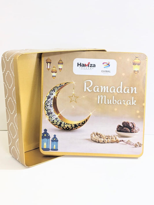 Ramzan Mubarik 1 Kg Square Tin Box