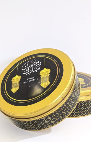 Ramzan Mubarik 1 Kg Tin Box - Black