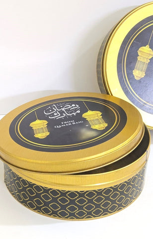 Ramzan Mubarik 1 Kg Tin Box - Black