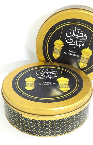 Ramzan Mubarik 1 Kg Tin Box - Black