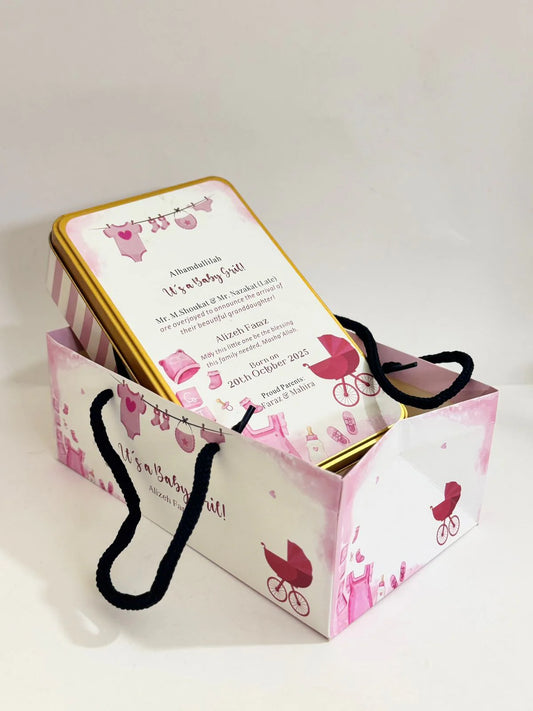 Baby Announcement Half KG Bag & Tin Customize