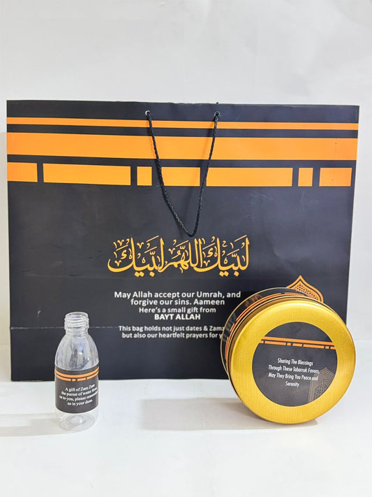 Extra Large Black Set (with Half Kg Tin Box)  - Umrah / Hajj Tabarruk Packaging