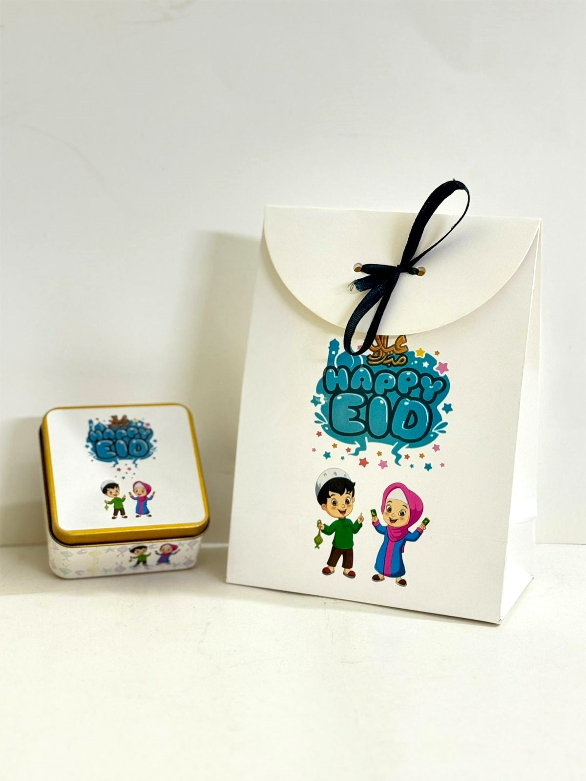Happy Eidi Bag & Square Tin (Pack of 12)