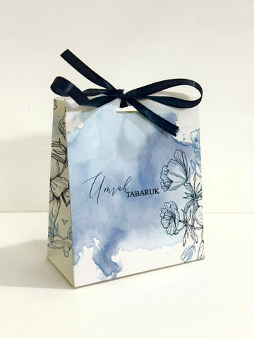 Dates Pouch (Light Blue) - Umrah/Hajj Tabarruk Packaging