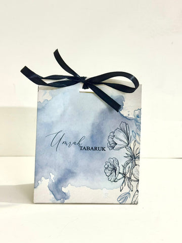 Dates Pouch (Light Blue) - Umrah/Hajj Tabarruk Packaging