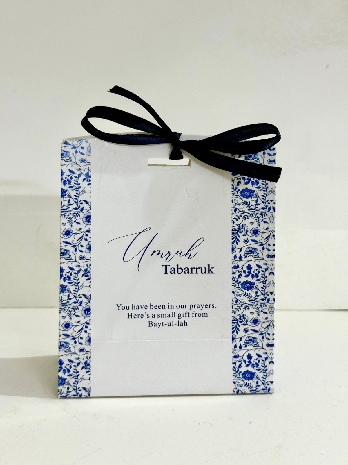 Dates Pouch (Blue Elegant) - Umrah/Hajj Tabarruk Packaging