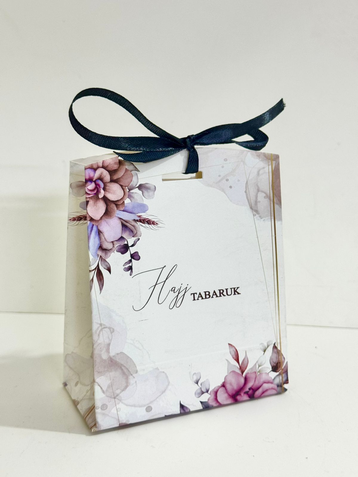 Dates Pouch (Purple Floral) - Umrah/Hajj Tabarruk Packaging