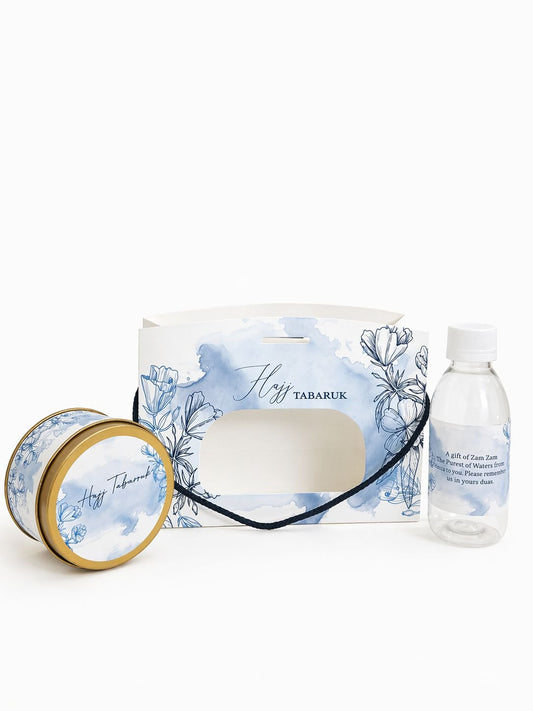 Small Set ( Window Style - Light Blue ) - Umrah / Hajj Tabarruk Packaging