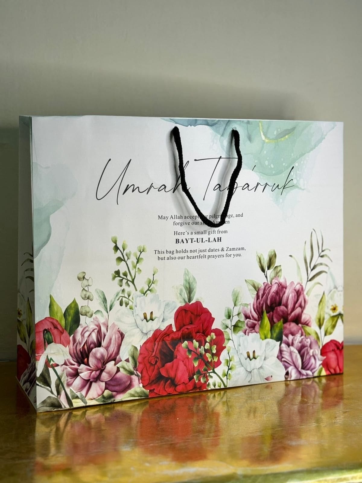 Extra Large Bag (Red Floral) - Hajj / Umrah Tabarruk
