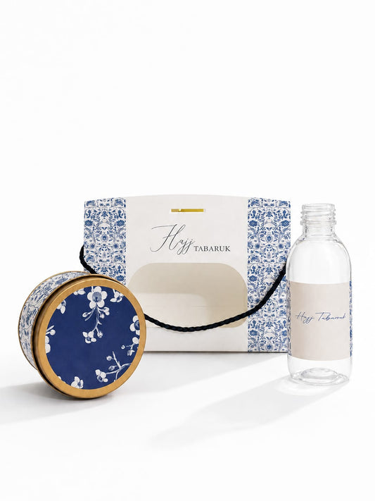 Small Set ( Window Style -  Elegant Blue ) - Umrah / Hajj Tabarruk Packaging