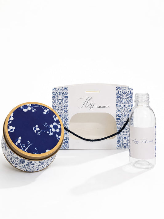 Medium Set ( Window Style - Elegant Blue ) - Umrah / Hajj Tabarruk Packaging