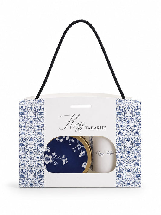Medium Set ( Window Style - Elegant Blue ) - Umrah / Hajj Tabarruk Packaging