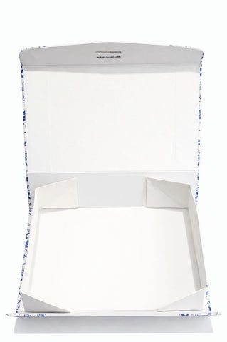 Large Set with Rigid Box & 120ml Bottle (Blue Elegant) - Umrah/Hajj Tabarruk Packaging