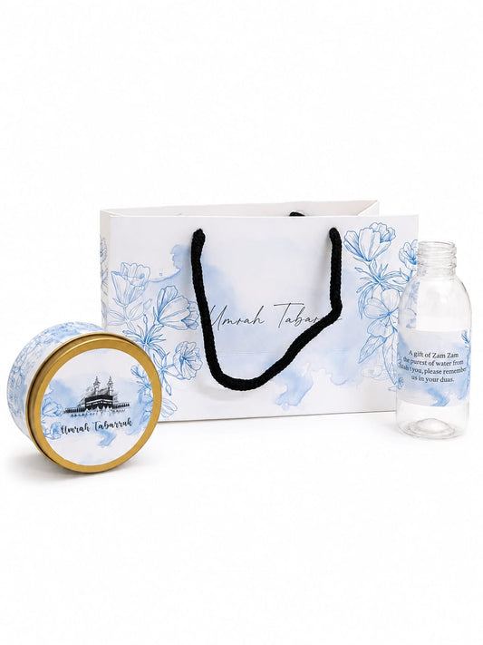 Small Set ( Hand Bag Style - Light Blue ) - Umrah / Hajj Tabarruk Packaging
