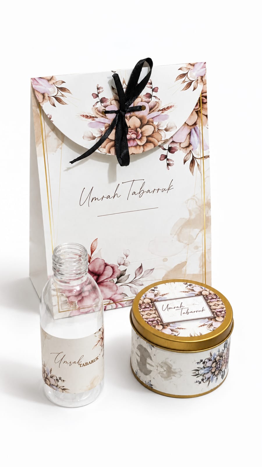 Small Set ( Pink Floral ) - Umrah / Hajj Tabarruk Packaging