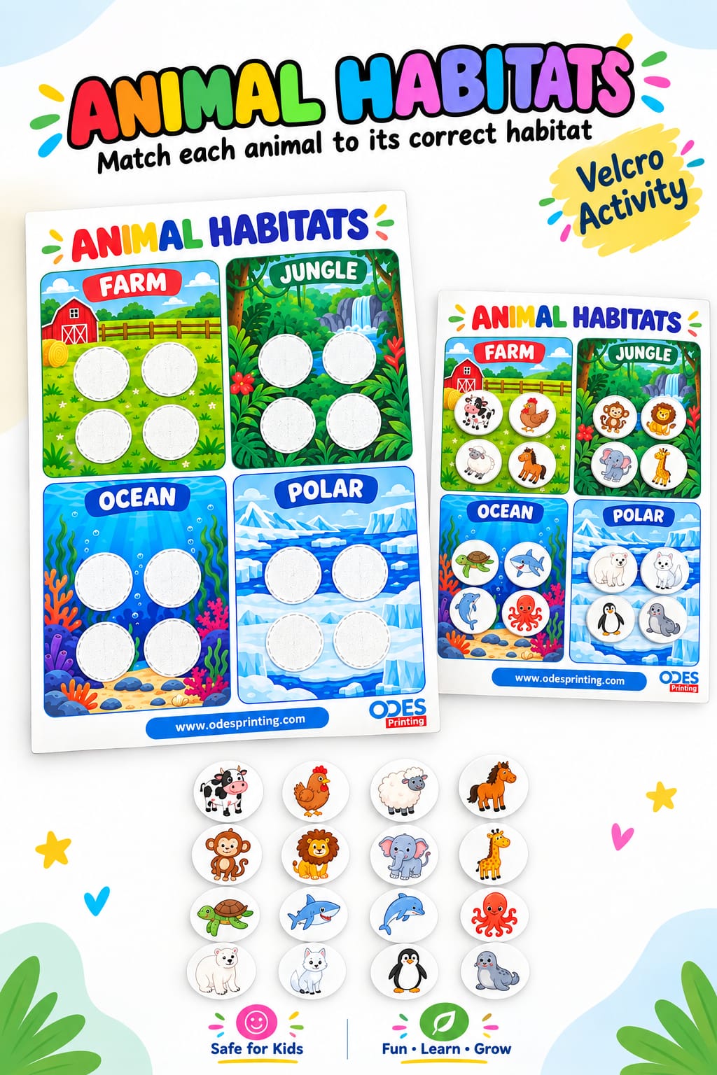 Velcro Cards - Animal Habitats