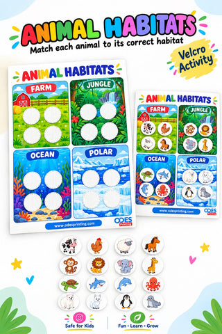 Velcro Cards - Animal Habitats