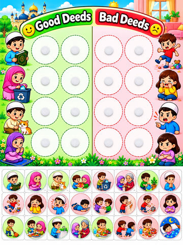 Velcro Card Board Activity - Good & Bad Deeds