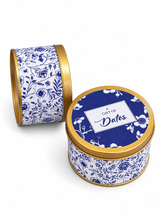 Tin Box Elegant Blue - Umrah/Hajj Tabarruk (125g)