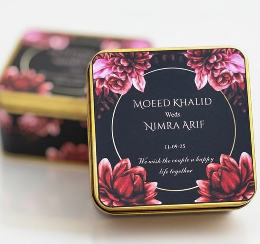 Square Bid Box / Tin Box