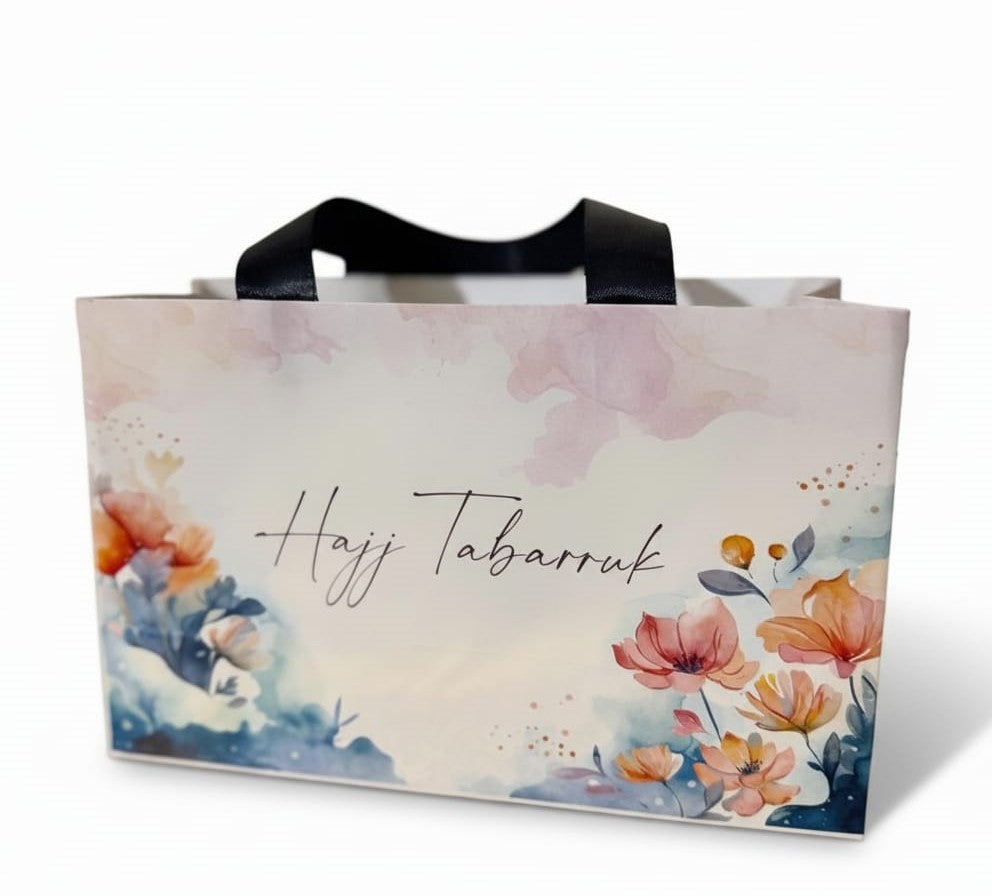 Medium Handle Bag (Multi Color Floral) - Umrah / Hajj Tabarruk Packaging