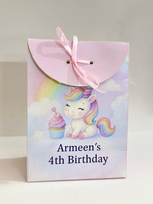 Goodie Bag for Birthday Unicorn Theme