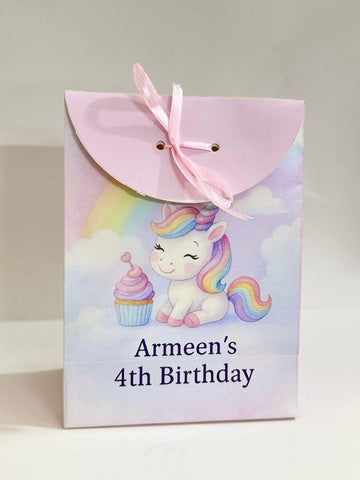 Goodie Bag for Birthday Unicorn Theme
