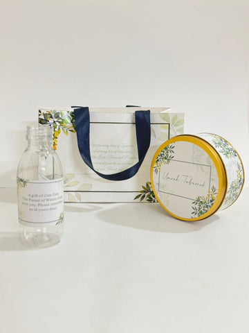 Medium Set (Hand Bag Style-Green Floral) - Umrah / Hajj Tabarruk Packaging