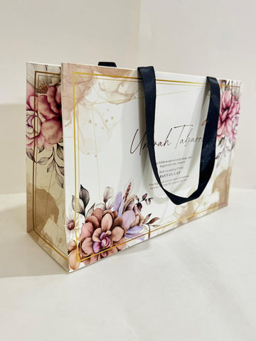 Large Bag (Floral Purple) Umrah / Hajj Tabarruk Packaging