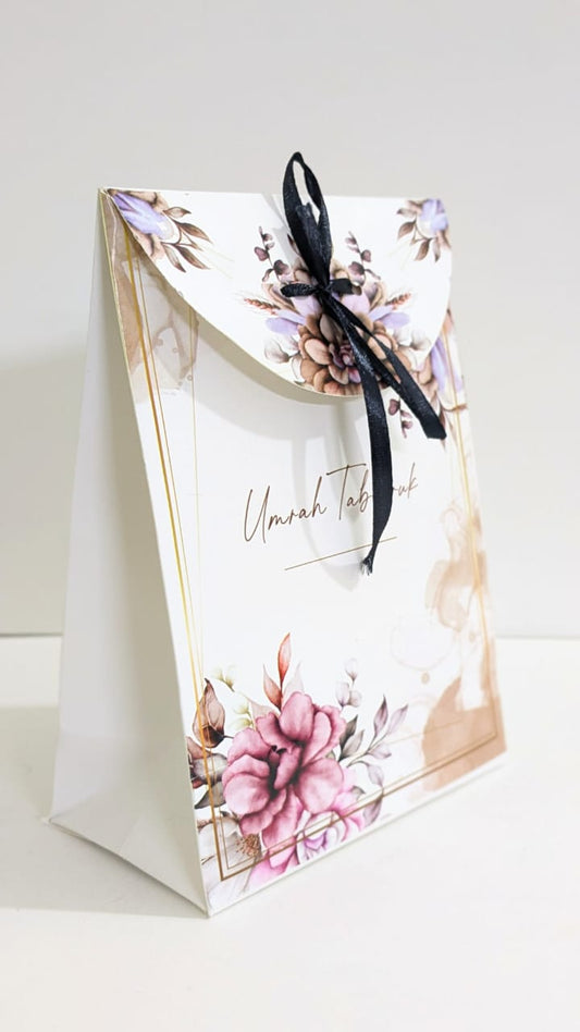 Goodie Bag (Purple Floral) for Umrah/Hajj Tabarruk Packaging