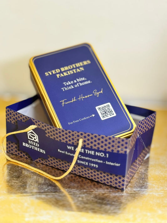 Customize Half KG Rectangular Tin & Bag