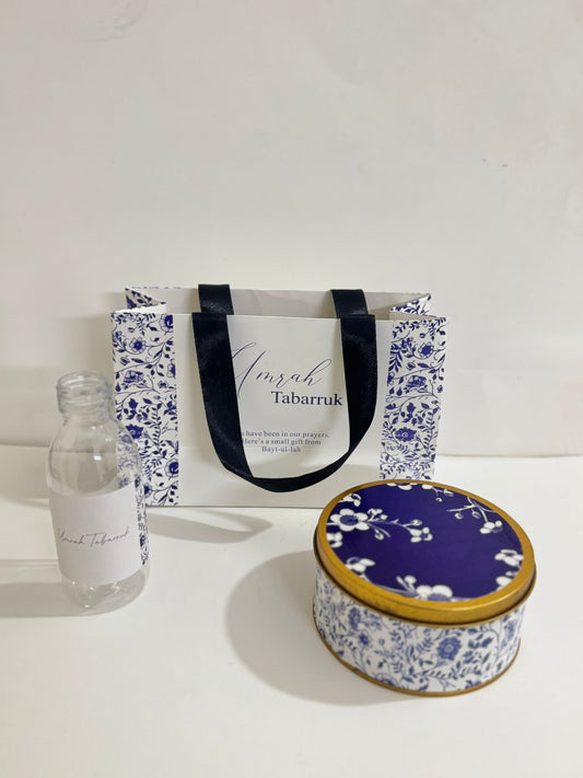 Medium Set (Hand Bag Style- Blue Elegant ) - Umrah / Hajj Tabarruk Packaging