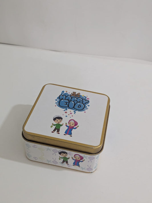 Square Happy Eid Tin Box (125g) - Pack of 6