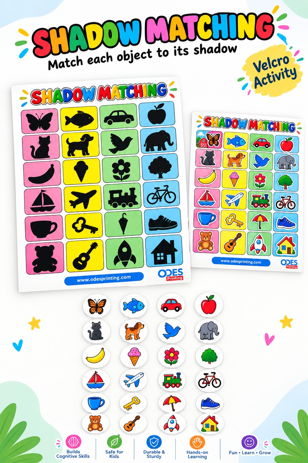 Velcro Cards - Shadow Matching
